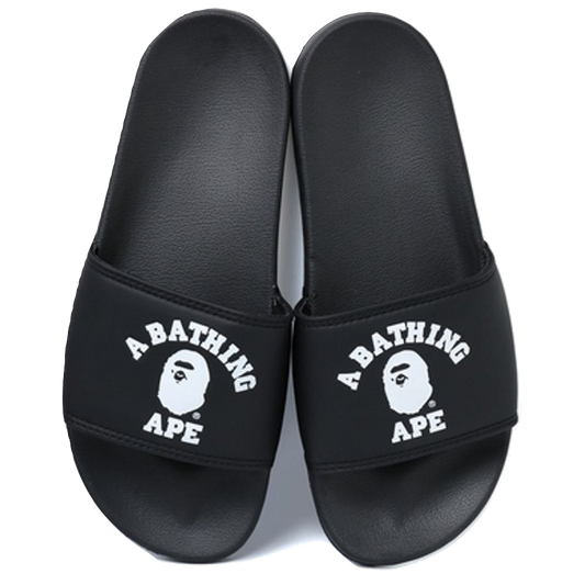 A Bathing Ape College Slides Sandals - Black