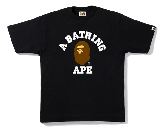 A Bathing Ape College Tee - Black - Used