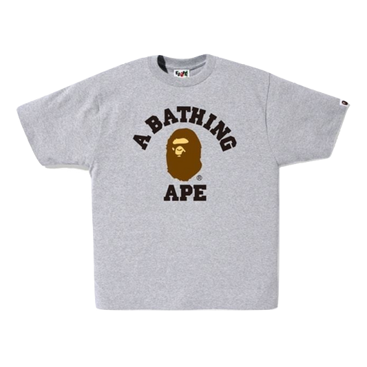 A Bathing Ape College Tee - Grey - Used