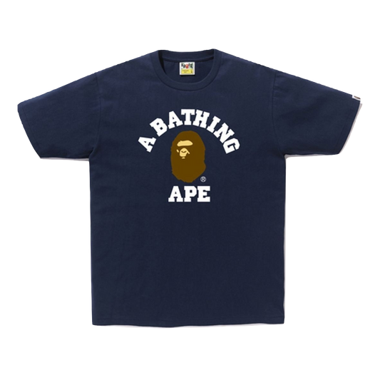 A Bathing Ape College Tee M - Navy