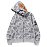 A Bathing Ape Dot Camo Shark Wide Full Zip Hoodie - Used