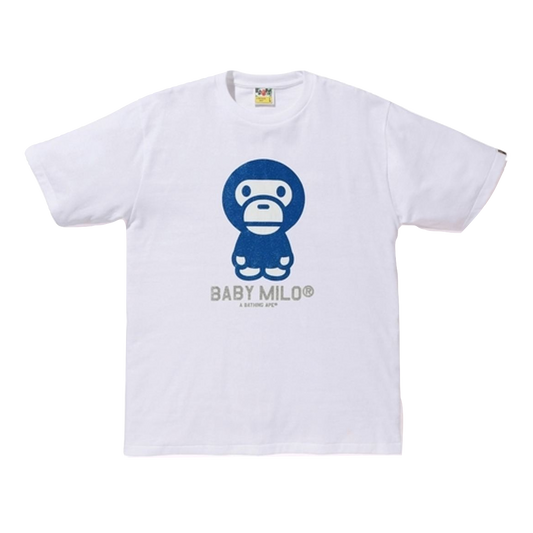 A Bathing Ape Glitter Baby Milo Tee M - White/Blue