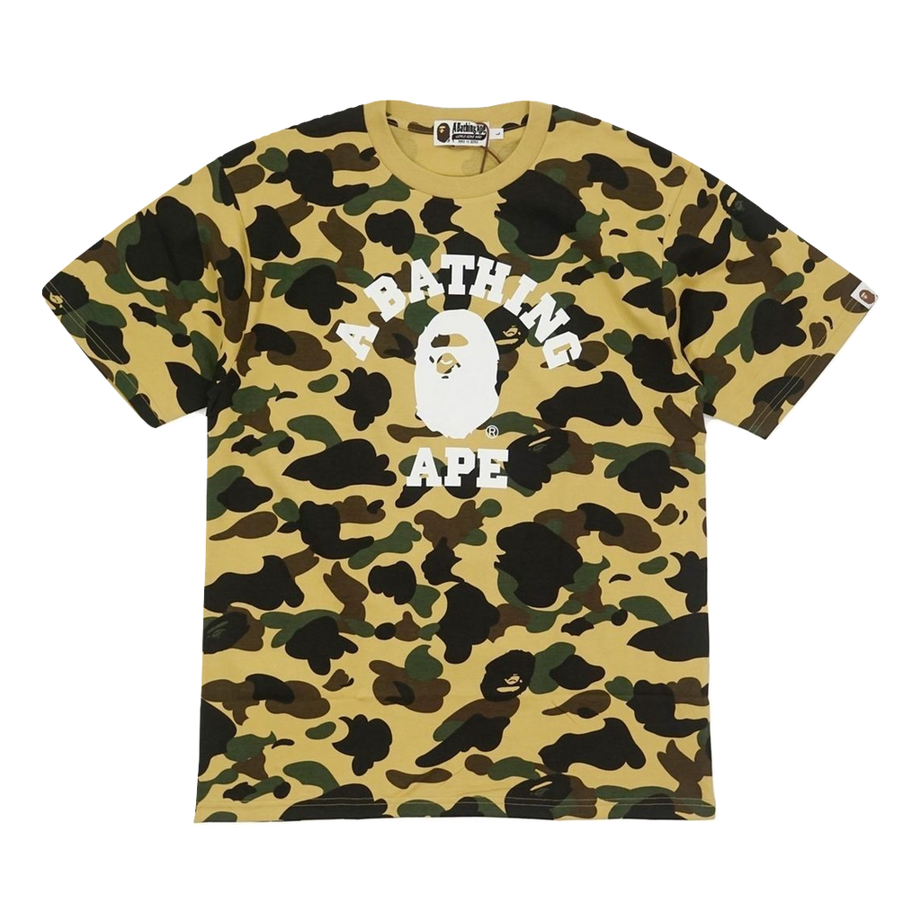 A Bathing Ape 1st Camo College Tee - Yellow Camo