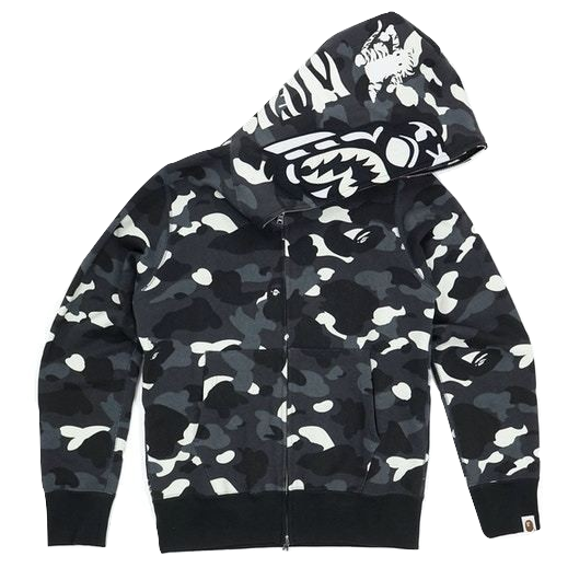 A Bathing Ape Ultimate City Camo Tiger Full Zip Jacket - Black