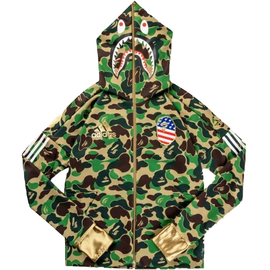 Adidas x Bape Shark Hoodie SB - Multicolor - Used