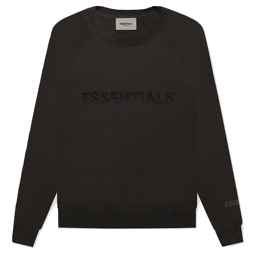 FEAR OF GOD ESSENTIALS 3D Silicon Applique Crewneck - Black