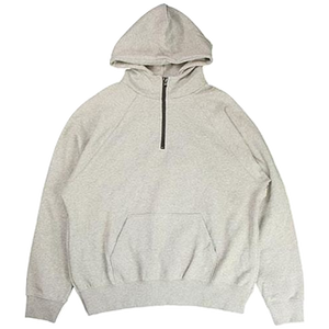 Fear of God Essentials Half Zip Pullover Hoodie - Heather Grey