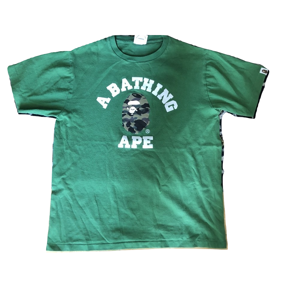 A Bathing Ape College Camo Tee - Green