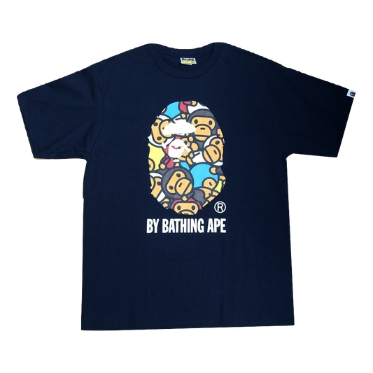 A Bathing Ape Big Ape Milo Head Tee - Navy