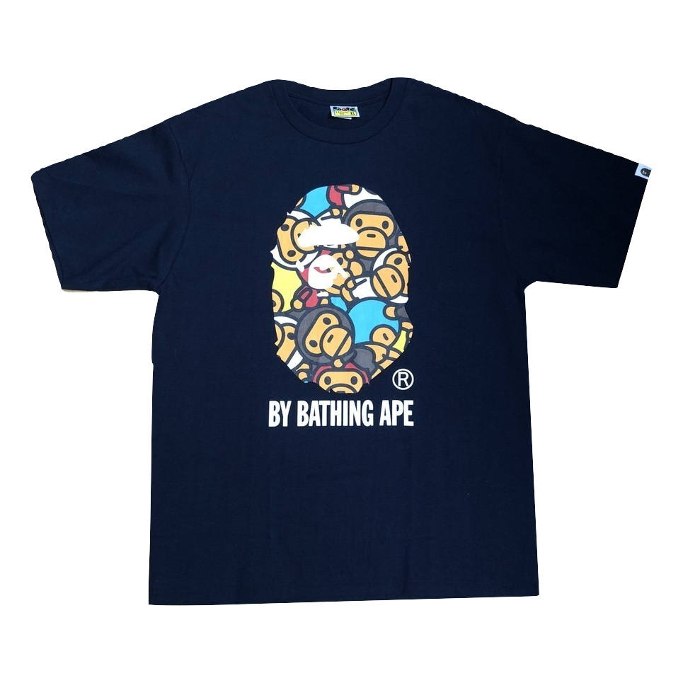 A Bathing Ape Big Ape Milo Head Tee - Navy