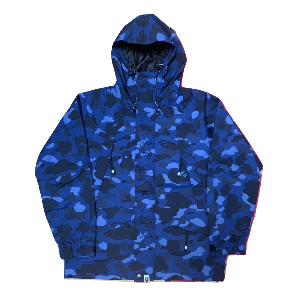 A Bathing Ape Color Camo Snowboarding Jacket - Blue Camo