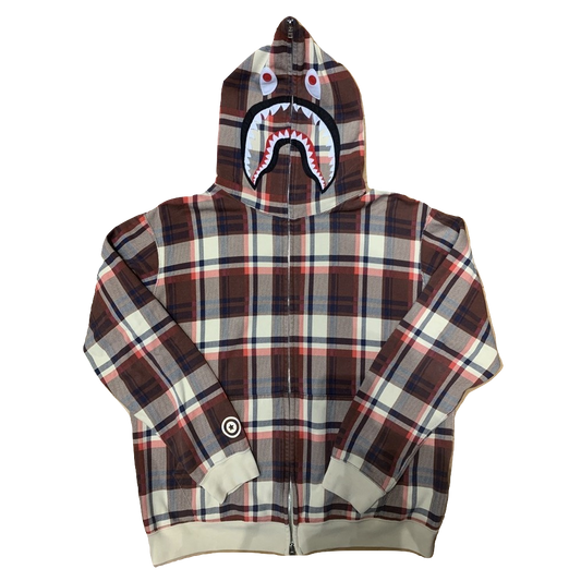 A Bathing Ape 15th Anniversary Check Full Zip Jacket - Red