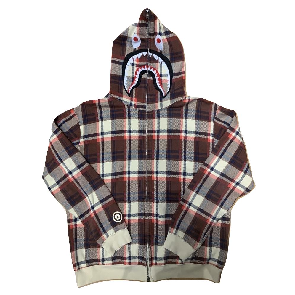 A Bathing Ape 15th Anniversary Check Full Zip Jacket - Red