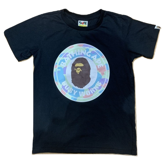 A Bathing Ape Busy Works Tee - Black/Multicolor (Ladies)