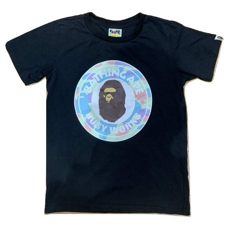 A Bathing Ape Busy Works Tee - Black/Multicolor (Ladies)