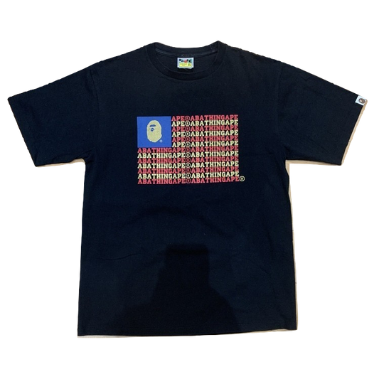 A Bathing Ape American Flag Bape Tee - Black/Gold