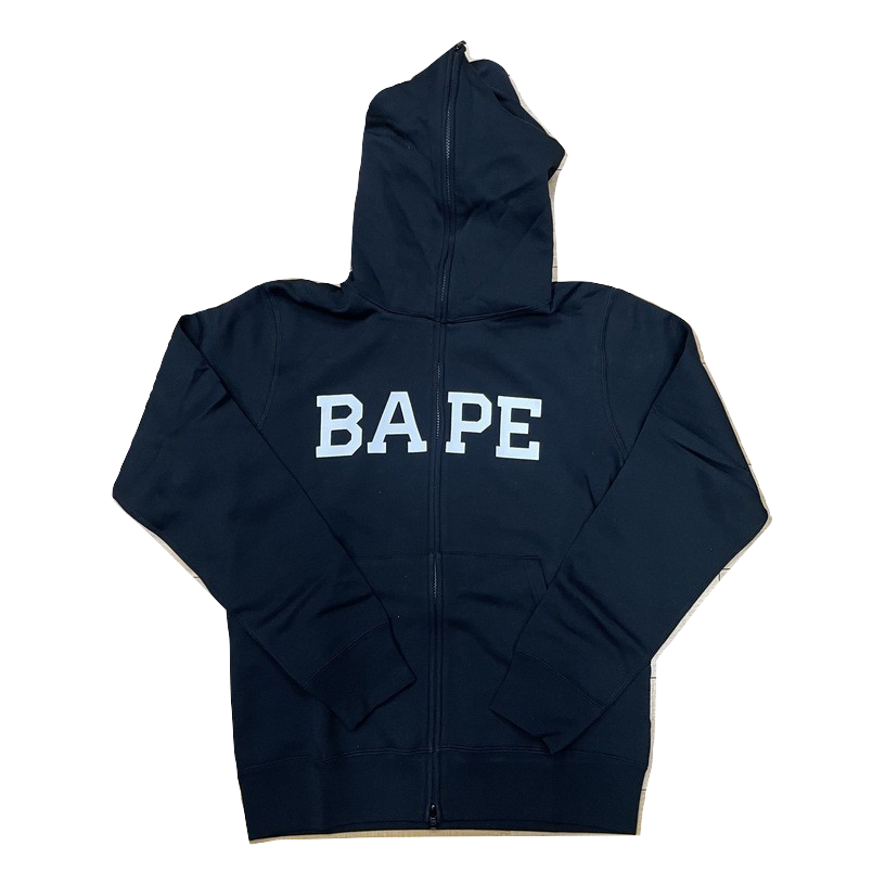 A Bathing Ape Happy New Year 2021 BAPE Logo Full Zip Hoodie - Black