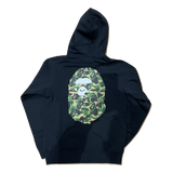 A Bathing Ape Happy New Year 2021 BAPE Logo Full Zip Hoodie - Black