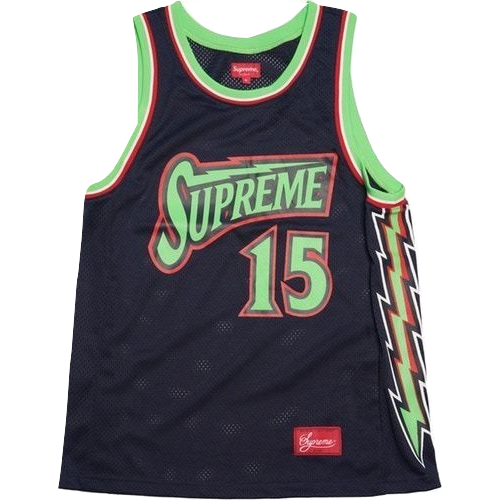 Supreme Bolt Basketball Jersey - Navy