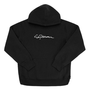 Supreme Classic Script Hooded Sweatshirt - Black