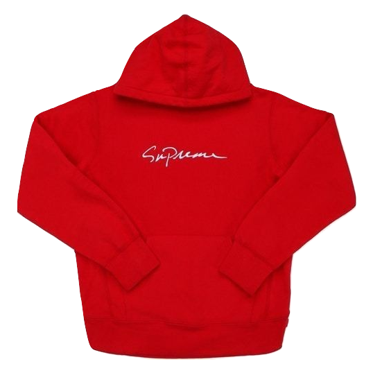 Supreme Classic Script Hooded Sweatshirt - Red - Used