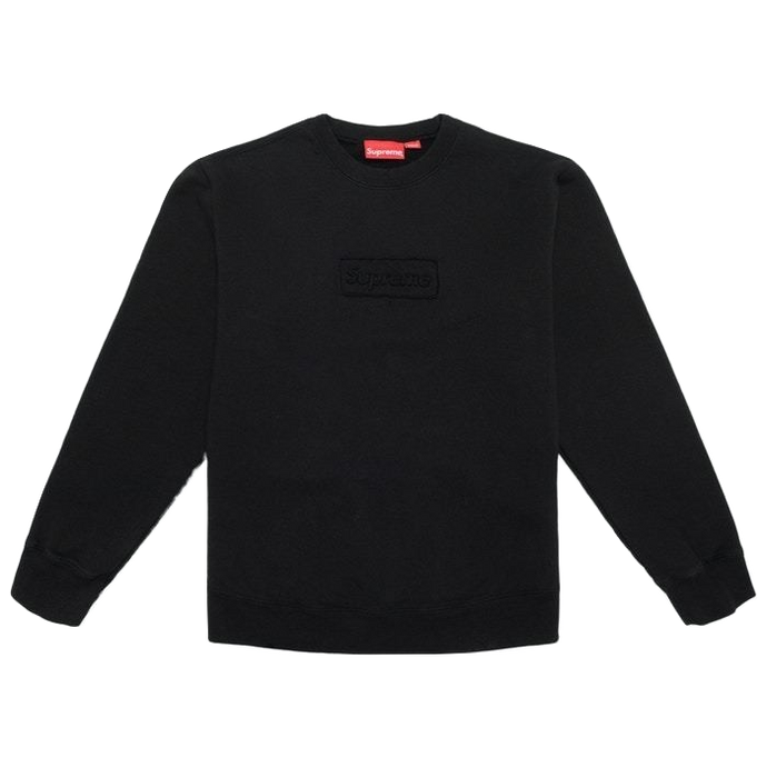 Supreme Cutout Logo Crewneck - Black