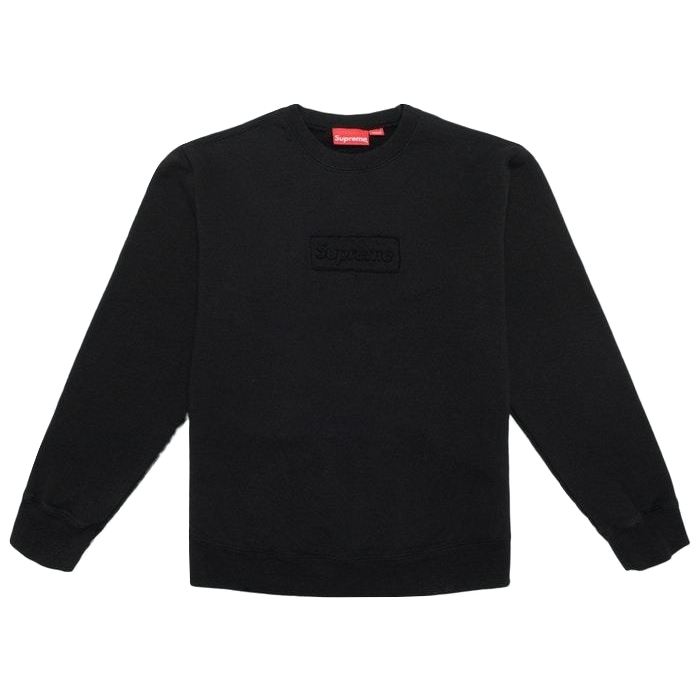 Supreme Cutout Logo Crewneck Black Grails SF