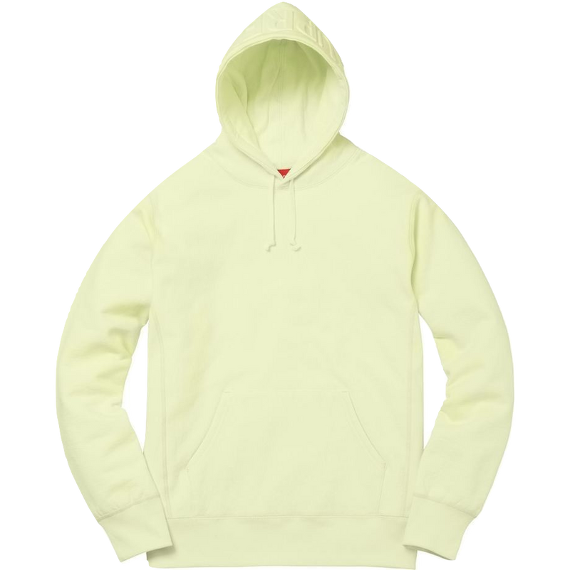 Supreme Embossed Logo Hooded Sweatshirt (SS18) Lemon