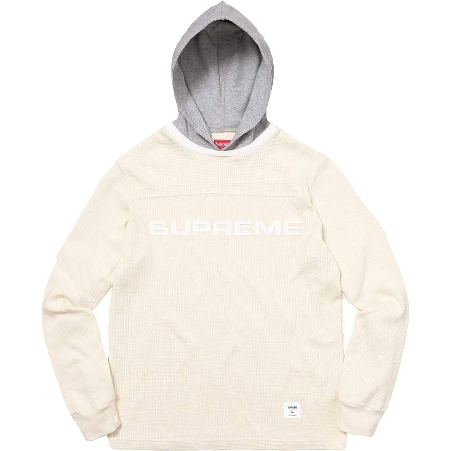 Supreme Hooded Waffle Ringer - Natural