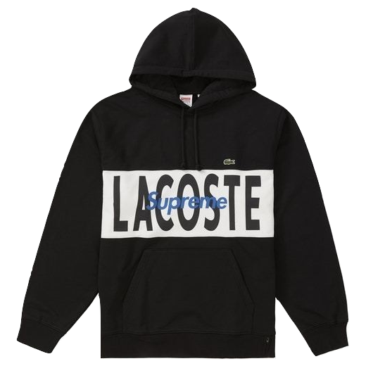 Supreme®/LACOSTE Logo Panel Hooded Sweat-