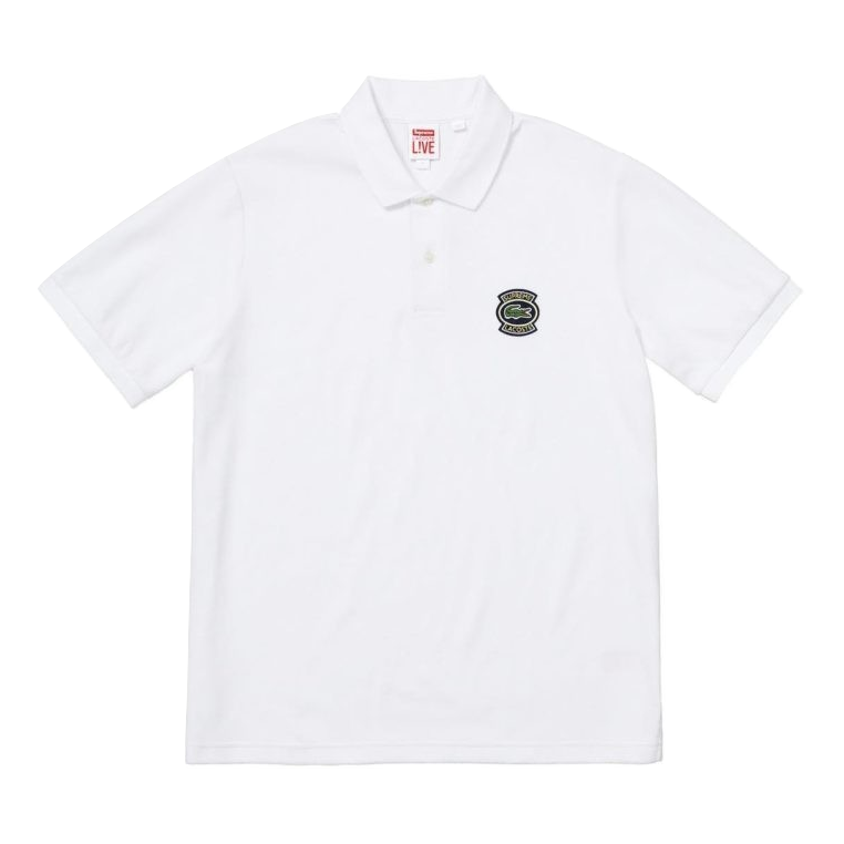 beddengoed audit viel Supreme Lacoste Velour Polo - White - Used – Grails SF