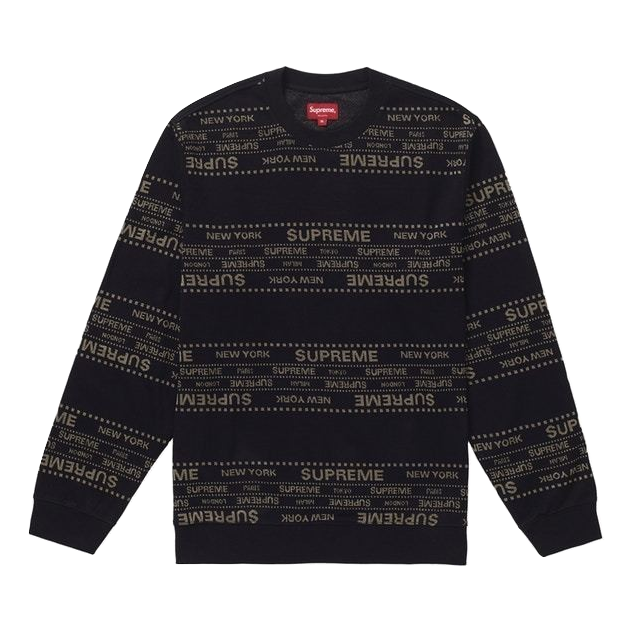 Supreme Metallic Jacquard Crewneck - Black - Used – Grails SF