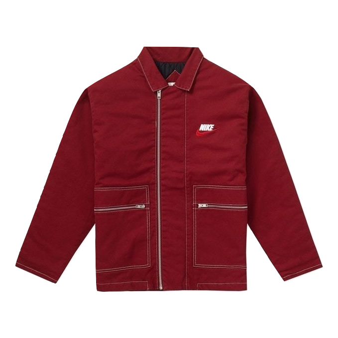 Supreme/Nike Double Zip Quilted Jacket - Burgundy