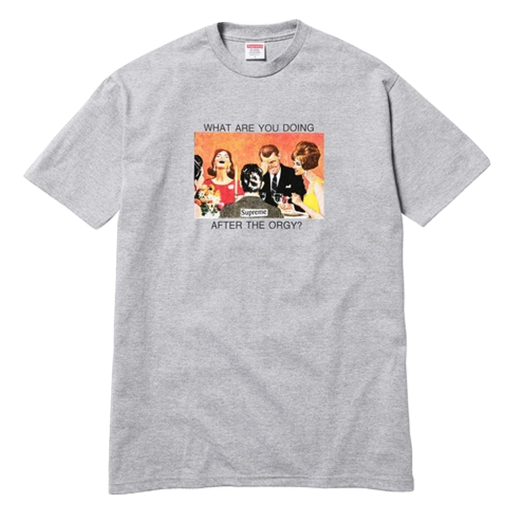 Supreme Orgy Tee Heather Grey - Used