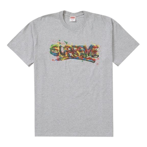 Supreme Paint Logo Tee - Heather Grey