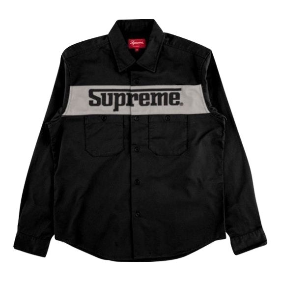 Supreme Racing Logo Work Shirt - Black