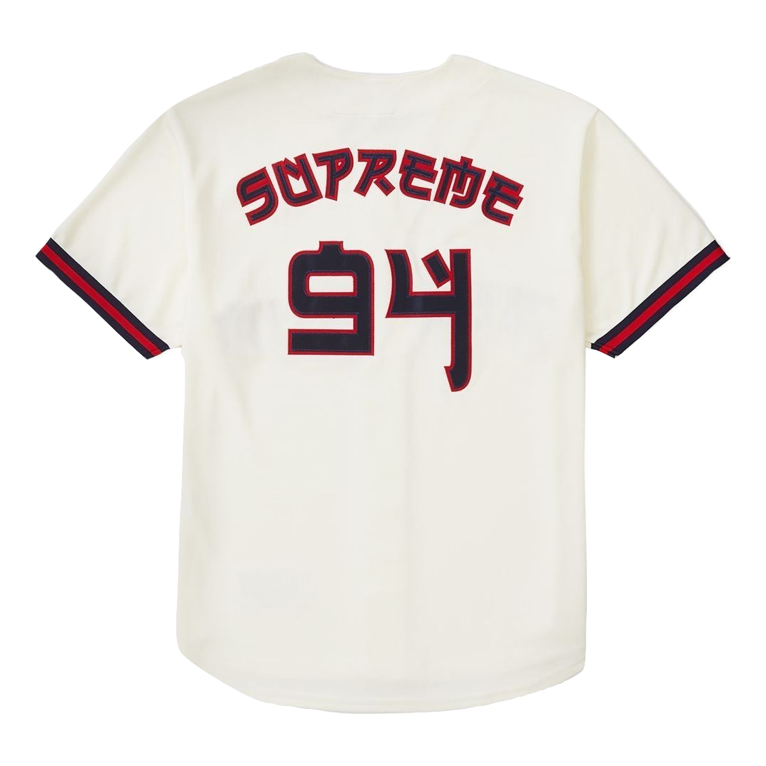 supreme red rum baseball jersey