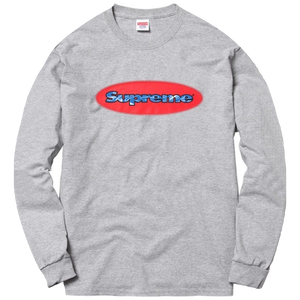 Supreme Ripple L/S Tee - Heather Grey - Used