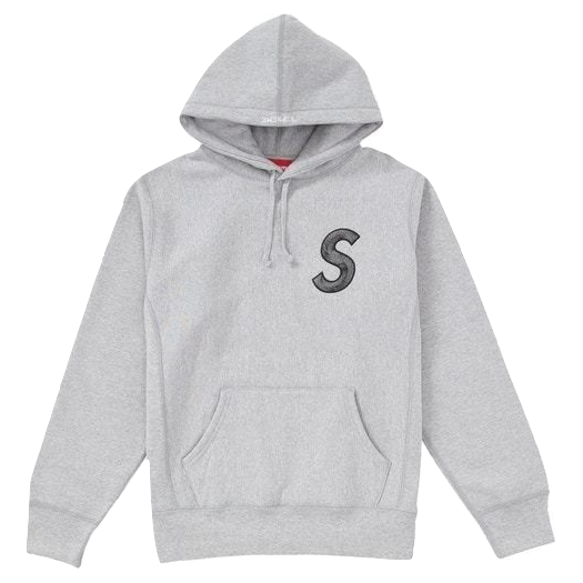 Supreme S Logo Hooded Sweatshirt - Heather Grey FW18 – Grails SF
