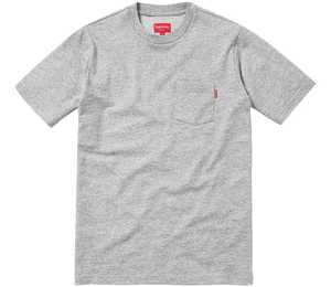 Supreme Short Sleeve Pocket Tee - Heather Grey - Used