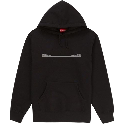 Supreme Shop Hooded Sweatshirt San Francisco - Black - Used