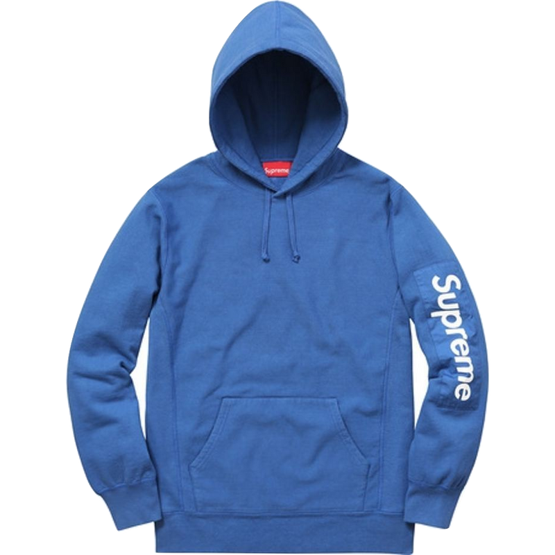 Supreme patch sleeve hooded sweatshirt L