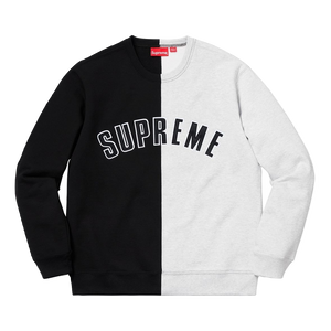 Supreme Split Crewneck Sweatshirt - Black