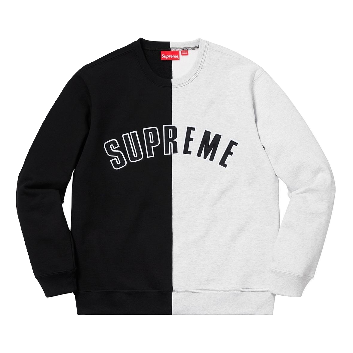 Supreme Split Crewneck Sweatshirt - Black