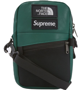 Supreme The North Face Leather Shoulder Bag - Dark Green