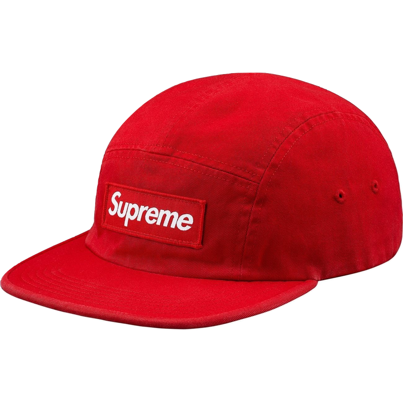 Supreme Washed Chino Twill Camp Cap - Red (FW18)