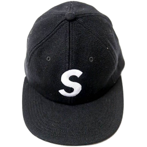 Supreme S Logo Wool 6-Panel - Black