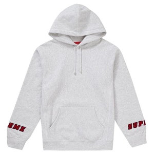 Supreme Wrist Logo Hooded Sweatshirt - Ash Grey - Used