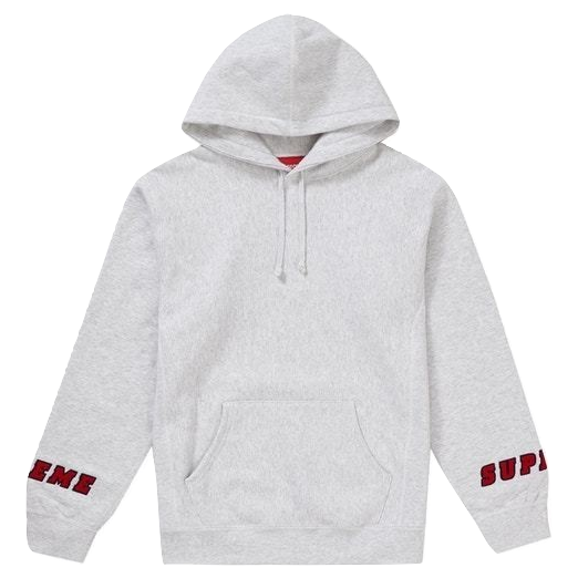 Supreme Wrist Logo Hooded Sweatshirt - Ash Grey - Used