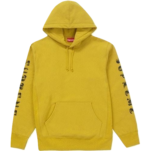 Supreme Gradient Sleeve Hooded Sweatshirt - Mustard - Used